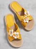 Women's Shoes New Summer One Line Women's Slippers Rope Bottom Solid Color Fashion Trend Indoor And Outdoor Six Small Flower Slippers_vogvips.com