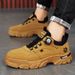 Men's Low-Cut Martin Boots British Retro Style Thick Sole Rotating Buckle Work Boots Casual Outdoor Ankle Boots_vogvips.com