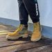 Martin Boots Trendy Big Yellow Boots Men's Retro Tooling Boots Wear-resistant And Wear-resistant Tooling Boots_vogvips.com