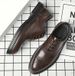 Business Formal Leather Men, Breathable Casual Brogue For Autumn, Korean Style British Wedding Groom Shoes_vogvips.com