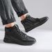 European Warm Series Winter New Trend Genuine Leather Martin High-top Sneakers Workwear British Style Fleece-lined Warm Men's Short Boots_vogvips.com