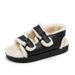 Autumn Winter Trendy Thick Sole One-Strap Fleece-Lined Thickened Lamb Wool Slippers Warm Shoes Double Buckle_vogvips.com