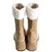 Furry Snow For Women 2025 Winter New Retro Thick-Soled Fleece-Lined Riding Warm Mid-Calf Martin Lace-Up Boots_vogvips.com