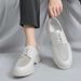 Euro Step Abrasion Resistant Summer New Breathable Mesh Brogue Trendy Soft Sole Men's Leather Slip-On Casual Shoes_vogvips.com