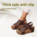 Cross-border New Roman Flat Thick Sole Plus Size Shoes Peep Toe Women's In Stock Wedge Sandals Women_vogvips.com