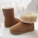 5825 Sheepskin Integrated Snow Boots For Women, Mid-Calf, Winter Warm Thickened Wool Boots, Northeast Non-Slip Cotton_vogvips.com