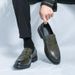 Euro Step Men's Spring Large Formal Business Leather Shoes New Brogue Slip-On Tassel Loafers Size 46_vogvips.com