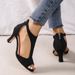 Fashionable Women's Side-cut Foreign Trade Summer Wholesale European And American Fish-mouth Shoes Back Zipper, Closed_vogvips.com