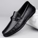 Summer British Style Men's Business Leather Trendy Slip-On Driving Shoes 2025 Korean Version Casual Loafers_vogvips.com