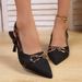 Women's Pointed Toe Stiletto Heels Plus Size Closed Toe Summer Open Back Strap High Heels_vogvips.com