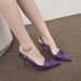 Niche High Heels Thin Heel Purple Closed-Toe Sandals Fairy 2025 Spring Summer Satin French Style Elegant Single Shoes_vogvips.com