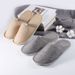 New Casual Unisex Indoor Home Cotton Linen Soft Autumn Winter Flip Slops Women Men Linen Slides Slippers_vogvips.com