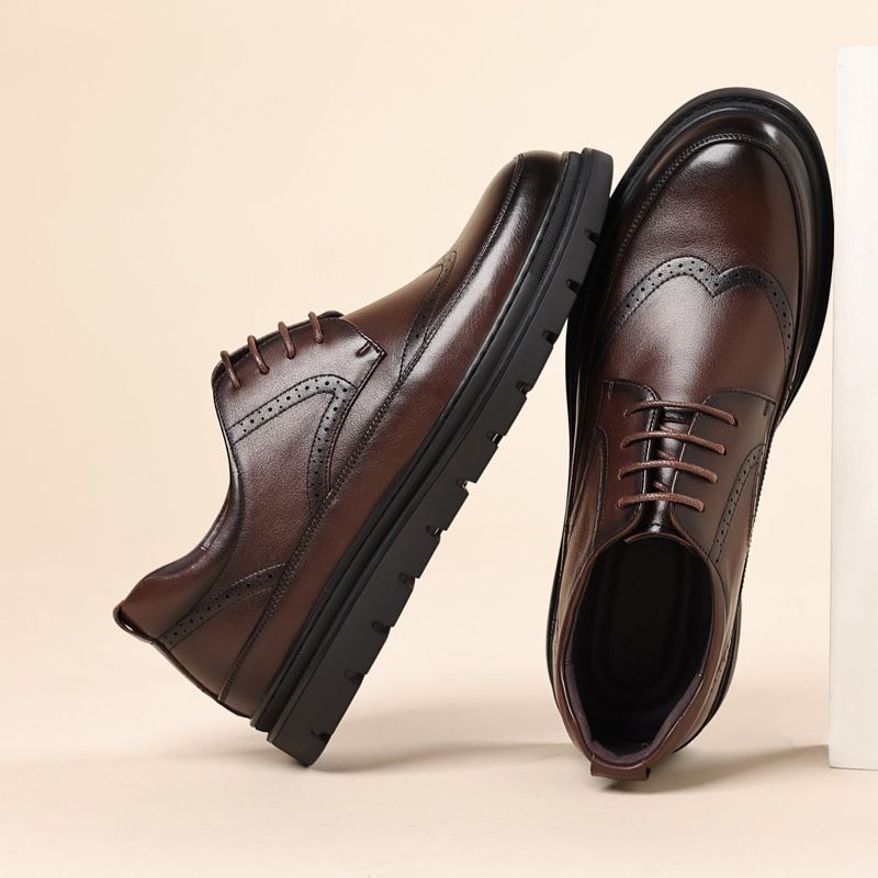 New men's business leather shoes casual leather soft soled men's shoes big head loafers_vogvips.com