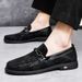 Euro Step Casual Business Leather Shoes Men Height Increase 6CM Spring Cowhide Soft Sole Slip-On Lazy Trendy Loafers_vogvips.com