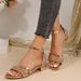 2024 New Sandals Gold And Silver Low Heel Casual Women Open Toe Summer Light Fashion Women's Shoes_vogvips.com