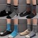 Retro Striped & Checkered Crew Socks – Soft Cotton Double Needle Knit – Breathable & Comfortable – Vintage Style – Stackable Design – Multiple Colors_vogvips.com