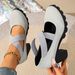 Women's High Heels, Round Toe Suede Like Leather Upper Thick Soled High Heels, Anti Slip Serrated Outsole Closed Toe Formal Shoes_vogvips.com