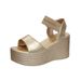 Fashionable Platform Muffin And 9cm Line Belt Plus Size Women's Shoes_vogvips.com