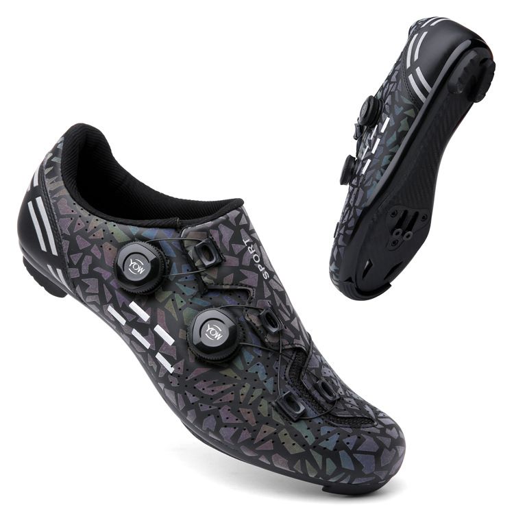 New Bicycle Cycling Shoes Road Lock Shoes Black Mountain Bike Mountain Lock Shoes Leisure Non Locking White Power Assisted Bicycle Shoes_vogvips.com