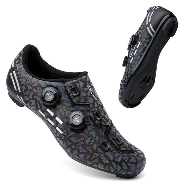 New Bicycle Cycling Shoes Road Lock Shoes Black Mountain Bike Mountain Lock Shoes Leisure Non Locking White Power Assisted Bicycle Shoes_vogvips.com