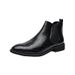 Shoes Cross-border Autumn Winter Men's Short Business Pointed High-top Leather Martin Slip-on Boots For Men_vogvips.com