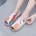 New Spring And Autumn Women's Old Beijing Cloth Shoes, Trendy Painted Design, Soft Sole, Fly-knit Thick Sole Slip-on_vogvips.com