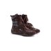 Women Boxing Boots SGIRL TWTW Houndstooth Patchwork Boxing For Women 2025 Lace-Up Ankle Flat German Training Martin Boots_vogvips.com