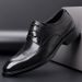 Blok Carved Trendy High-end New Formal Pointed Leather Black Business Wedding Shoes Men's Style_vogvips.com