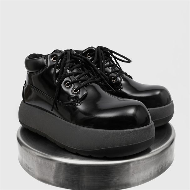 New Leather Spring Men's Shoes High-top Men's Heightening Tooling Martin Boots_vogvips.com