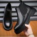 Chelsea British Style Genuine Leather Wool Integrated Height-Increasing Men's High-End Short Work Boots_vogvips.com