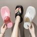 Women Fashions EVA Slippers Female 2024 4CM Wedges Flip Flops Girl Soft Non-slip Outdoor Sandals Adults Solid Color_vogvips.com