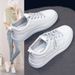 Women's White 2026 Spring New Model, Soft-soled, Comfortable The Feet, Versatile For Students, Thick-soled Shoes, Sports_vogvips.com