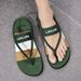 Color Block Two-Way Slipper For Men 2025 Summer New Style Outdoor Non-Slip Flip-Flop Sport Driving Roman Beach_vogvips.com