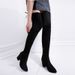 Over-the-Knee Chunky Heel Long 2017 Autumn Winter New High Tube Slimming Side Zipper Elastic Boots_vogvips.com