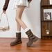 New Autumn And Winter Outerwear Vintage Belt Buckle Martin Boots, British Style Pleated Height-increasing Short Boots_vogvips.com