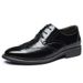 Euro Step Large Size Brogue Carved Business Formal British Breathable Men's Casual Korean Style Leather Shoes Men_vogvips.com