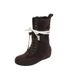 Women's Shoes Cowboy Boots Women’s Shoes Yellow Boots With Lace Up Boots Slimming Street Style Boxing Boots Round Toed Genuine Leather Desert Boots_vogvips.com