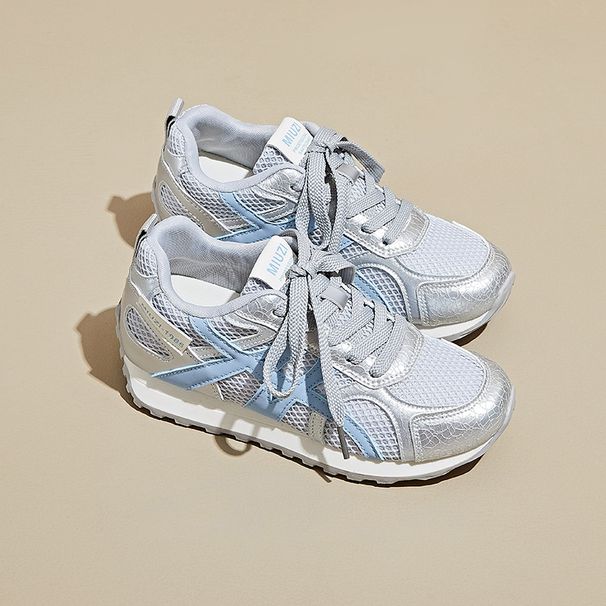 Inner Heightening Shoes Dad Shoes Female Student Sports Leisure Mesh Breathable_vogvips.com