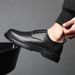 Spring Workwear Men's Shoes, British Style Martin Boots, Round Black Low Cut Genuine Leather, Large Toe Casual Small Shoes, Boots, Leather,_vogvips.com