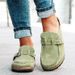 Summer New Large Baotou Half Slippers British Style Belt Buckle Flat Casual Women's Shoes 43_vogvips.com