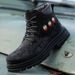 High Top Martin Boots Retro Medium Tube Tooling Leather Boots Men's Cycling Boots Men's Shoes_vogvips.com