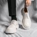 Thick-Soled British Style White Business Casual Large Leather Men Low-Top Work Martin Boots Groom Wedding Shoes_vogvips.com