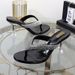 2024 Autumn Round Toe Thong Sandals Heels Transparent Heel Rhinestone Outdoor High Appearance Fashion Large Size Women's_vogvips.com