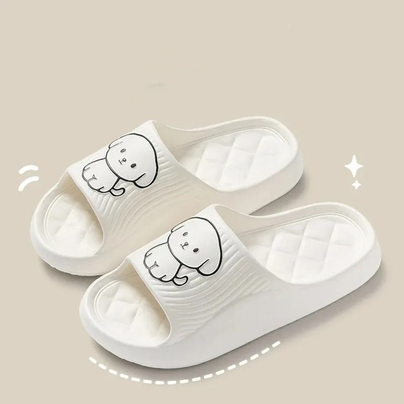 Cute Couple Pillow Slippers Female Bathroom Bath Non-slip High Quality Soft Sole Indoor Home Eva Thick Bottom Sandals_vogvips.com