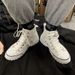 European Warm Series Black Martin Boots For Men, Summer Breathable High-Top Sneakers, Work Casual Versatile Military Training Shoes, Canvas_vogvips.com