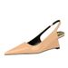 1097-1 Slope Hollow Back Strap Lacquer Leather Shallow Mouth Sharp Tip Trimming Slim High Heel Women's Single Shoes_vogvips.com