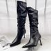 Sexy Slouch Versatile Heel Over-the-Knee Long 2025 New Fashion Personality Cool Pointed Toe High Boots_vogvips.com