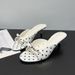 First Encounter Season Fairy Style Round Toe Polka Dot Thin Heel Slippers For Women 2026 Spring Summer Pink Gorgeous_vogvips.com