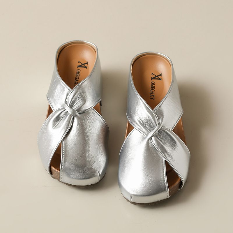 Trendy Slip-On Women's Sandals for Summer Wear with Skirts 2026 Style Wedge Heel Easy to Wear outside Shoes_vogvips.com