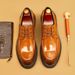Men's Real Men's Formal Wear, English Derby Shoes, Patent Leather Glossy Business Shoes_vogvips.com